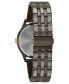 ფოტო #2 პროდუქტის Men's Gunmetal Stainless Steel Bracelet Watch 41mm