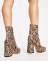 Фото #2 товара ASOS DESIGN Eden high-heeled platform boots in snake