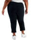 Фото #2 товара Plus Size Pull-On Cuffed Twill Ankle Pants, Created for Macy's