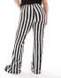 Фото #10 товара Noisy May Curve jersey flare trouser in stripe