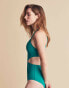 Фото #3 товара FLAGPOLE NYC 161892 Woman's Solid Sea Green Lynn One-Piece Swimsuit Size Small