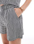 JDY shorts co-ord in gingham