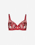 Фото #1 товара Бюстгальтер Maison Lejaby 274069 женский на каркасах из сетки рубиново-красного цвета, размер 34DD