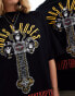 Фото #3 товара ASOS DESIGN unisex oversized raglan t-shirt with Guns N' Roses band print in black