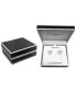 Фото #2 товара Diamond Heart & Cross Stud Earrings (1/10 ct. t.w.) in Sterling Silver & 14k Gold-Plate