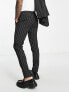 Фото #2 товара ASOS DESIGN skinny suit trousers in black stripe