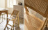 Rattan and wood folding chair