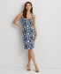 ფოტო #4 პროდუქტის Women's Embroidered Halter Sheath Dress