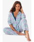 ფოტო #2 პროდუქტის Plus Size Classic Flannel Pajama Set