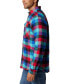 Фото #4 товара Men's Plaid Sherpa-Lined Shirt Jacket