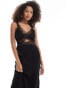 Never Fully Dressed Mimi studded lace midaxi dress in black