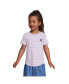 Child Girls Short Sleeve Curved Hem Graphic Tee Shirt