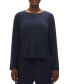 ფოტო #1 პროდუქტის GapBody Women's Long-Sleeve Crewneck Pajama Top