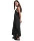 Women's Linen Studded V-Neck Sleeveless Maxi Dress