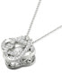 ფოტო #3 პროდუქტის Diamond Interlocking Oval 18" Pendant Necklace (1/4 ct. t.w.) in 10k White Gold