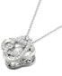 Фото #3 товара Diamond Interlocking Oval 18" Pendant Necklace (1/4 ct. t.w.) in 10k White Gold