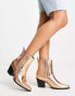 Glamorous western ankle boots in bronze exclusive to ASOS