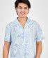 Men's Lily Bloom Regular-Fit Floral-Print Button-Down Camp Shirt, Created for Macy's
