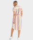 Фото #2 товара Women's Cotton Gauze Short-Sleeve Shirt Dress, Created for Macy's