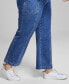 Фото #6 товара Plus Size Seam-Front Straight-Leg Jeans