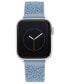Фото #3 товара Ремешок для часов STEVE MADDEN Light Blue Silicone Debossed Swirl Logo Band Apple Watch 38/40/41 мм