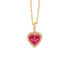 Фото #2 товара Charming Gold Plated Heart Necklace 12448G