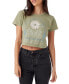 Juniors' Moonlit Daisy Cropped Graphic Cotton Top