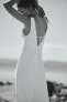 Фото #9 товара Платье миди из поплина с цветочным кружевом ZARA