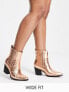 Фото #1 товара Glamorous Wide Fit western ankle boots in bronze exclusive to ASOS