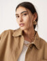 ASOS EDITION oversized mansy shacket in stone