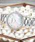 ფოტო #3 პროდუქტის Women's Quartz Silver-Tone Link Bracelet Watch 38mm