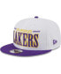 Men's White Los Angeles Lakers Team Stack 9FIFTY Snapback Hat