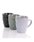 Diamond Waves Mug Set with Stand, 6 Pieces