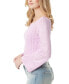 Фото #3 товара Women's Taytum Pointelle-Knit Bell-Sleeve Sweater