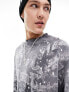 COLLUSION Varsity sweatshirt with hand paint splatter in blue co-ord