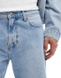 Hollister loose fit jeans in bleach wash