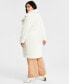 Фото #2 товара Women's Plus Size Notch-Collar Teddy Coat, Created for Macy's