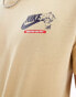 Nike chef backprint t-shirt in tan