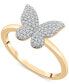 ფოტო #1 პროდუქტის Diamond Butterfly Ring (1/6 ct. t.w.) in 14k Gold, Created for Macy's (Also Available in Black Diamond)