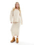 ASOS DESIGN collared jumper in oatmeal co-ord