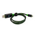 Фото #1 товара Ultron RealPower USB A/Micro-USB B 0.75m - 0.75 m - USB A - Micro-USB B - USB 2.0 - Male/Male - Black - Green