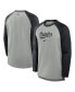 ფოტო #1 პროდუქტის Men's Heather Gray/Black Baltimore Orioles Authentic Collection Game Time Raglan Performance Long Sleeve T-Shirt