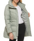 Petite Belted Hooded Puffer Coat