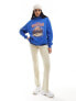 Cotton:On classic fit hoodie with retro Mountain graphic in blue Голубой, 2XS - фото #1