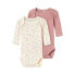 ფოტო #2 პროდუქტის NAME IT Buttercream Hearts Baby Long Sleeve Body 2 Units