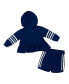 ფოტო #3 პროდუქტის Girls Infant Navy Penn State Nittany Lions Spoonful Full-Zip Hoodie and Shorts Set