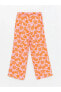 LCW Kids Kare Yaka Çiçekli Kız Çocuk Bluz ve Pantolon