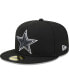 Men's Black Dallas Cowboys Main Patch 59FIFTY Fitted Hat Черный, 7 1/4 - фото #4