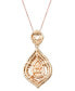 ფოტო #3 პროდუქტის Neopolitan Opal (1-1/2 ct. t.w.) & Diamond (1 ct. t.w.) Pendant Necklace in 14k Rose Gold