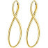 Stylish Gold Plated Infinity Ribbon Earrings BBN28